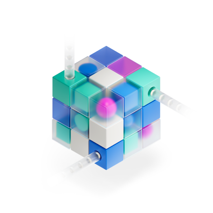 3d isometric illustration representing AI